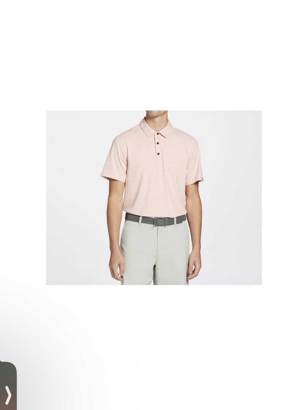 NWT Men's VRST Light Pink Polo Shirt - Classic Geo Mesh  Sz XXL